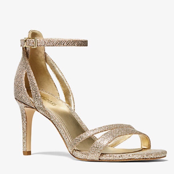 Michael Kors Kimberly Glitter Mesh Sandal Size 9.5 - Picture 1 of 9